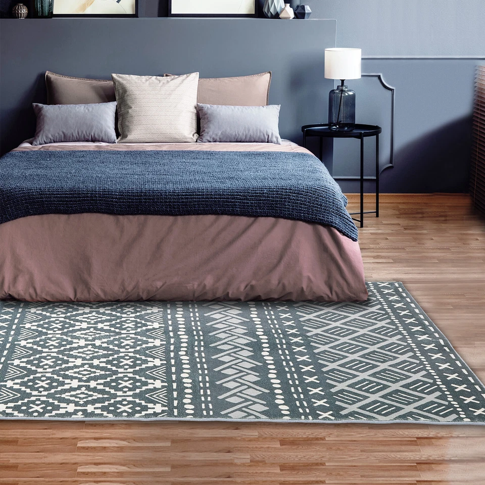 5x7inch Moroccan Area Rug Non Slip Indoor Carpet Mat for Living Room Dining Room - Image 2 of 4