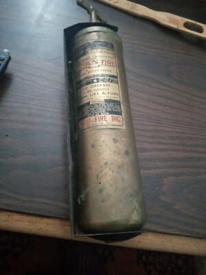 Pyrene brass fire extinguisher, Antique, Empty