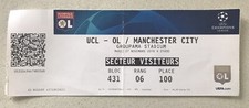 City End Ticket UEFA Champions League Olympique Lyonnais Lyon v Manchester City