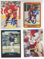 1994-95 Leaf #411 Sandy McCarthy Autographed Card Calgary Flames