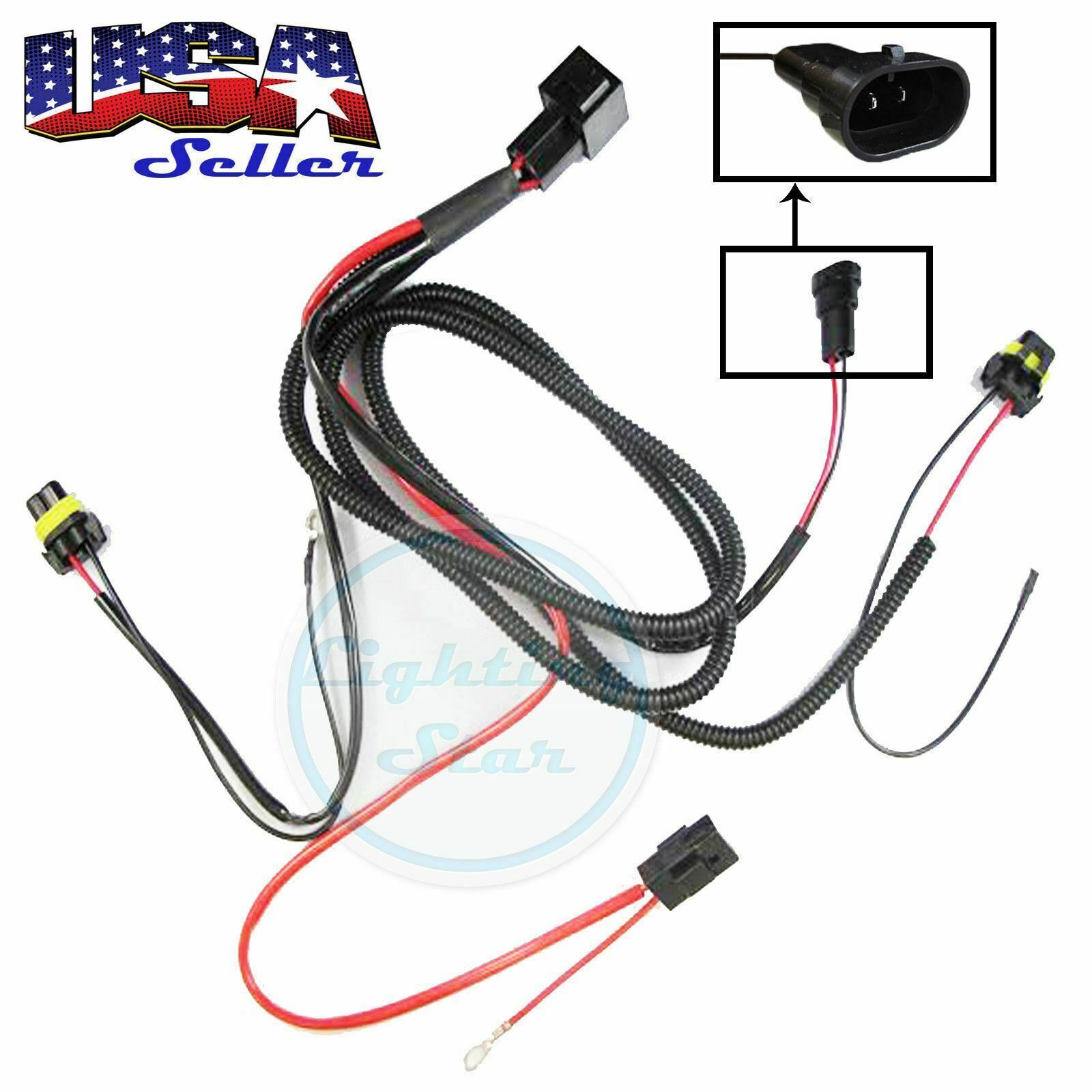 Xenon HID Conversion Kit Relay Wiring Harness Wire Upgrade H8 H9 H11