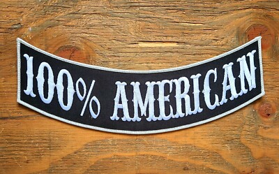 100% AMERICAN BIKER ROCKER PATCH 12''X3 motorcycle jacket harley dyna SALE