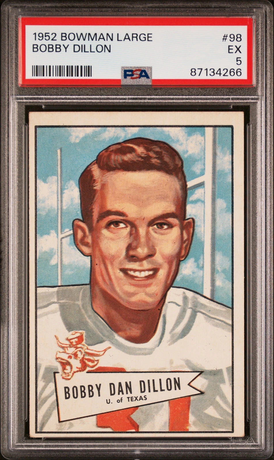 1952 Bowman Large Bobby Dillon #98 PSA 5