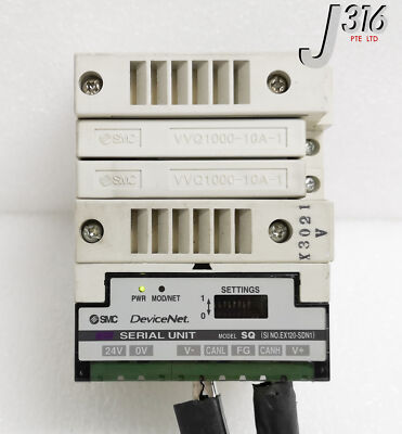 27017 SMC 2 Schlitz Solenoid Manf W/2X VVQ1000-10A-1 Blindplatte EX120-SDN1-X2