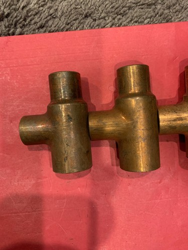 LOT OF 3 1" x 3/4" x 3/4" TEE 1 1/8X 3/4 X3/4 ACR COPPER PIPE FITTING NOS