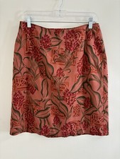 TOMMY BAHAMA Skirt Tropical Hawaiian 100 Silk Womens Size 14 Fully Lined 32x22