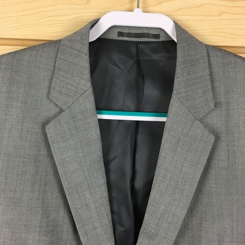 Theory Sports Coat Men 42 Grey 100% Wool Two-Button - Picture 2 of 11