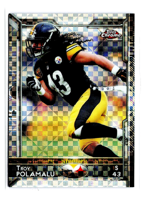 #ad Troy Polamalu 2015 Topps Chrome X Fractor Refractor #70 Pittsburgh Steelers $5.99
