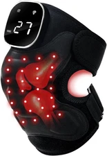Rodillera con terapia de luz roja 3D y masaje vibratorio, masajeador de rodillas