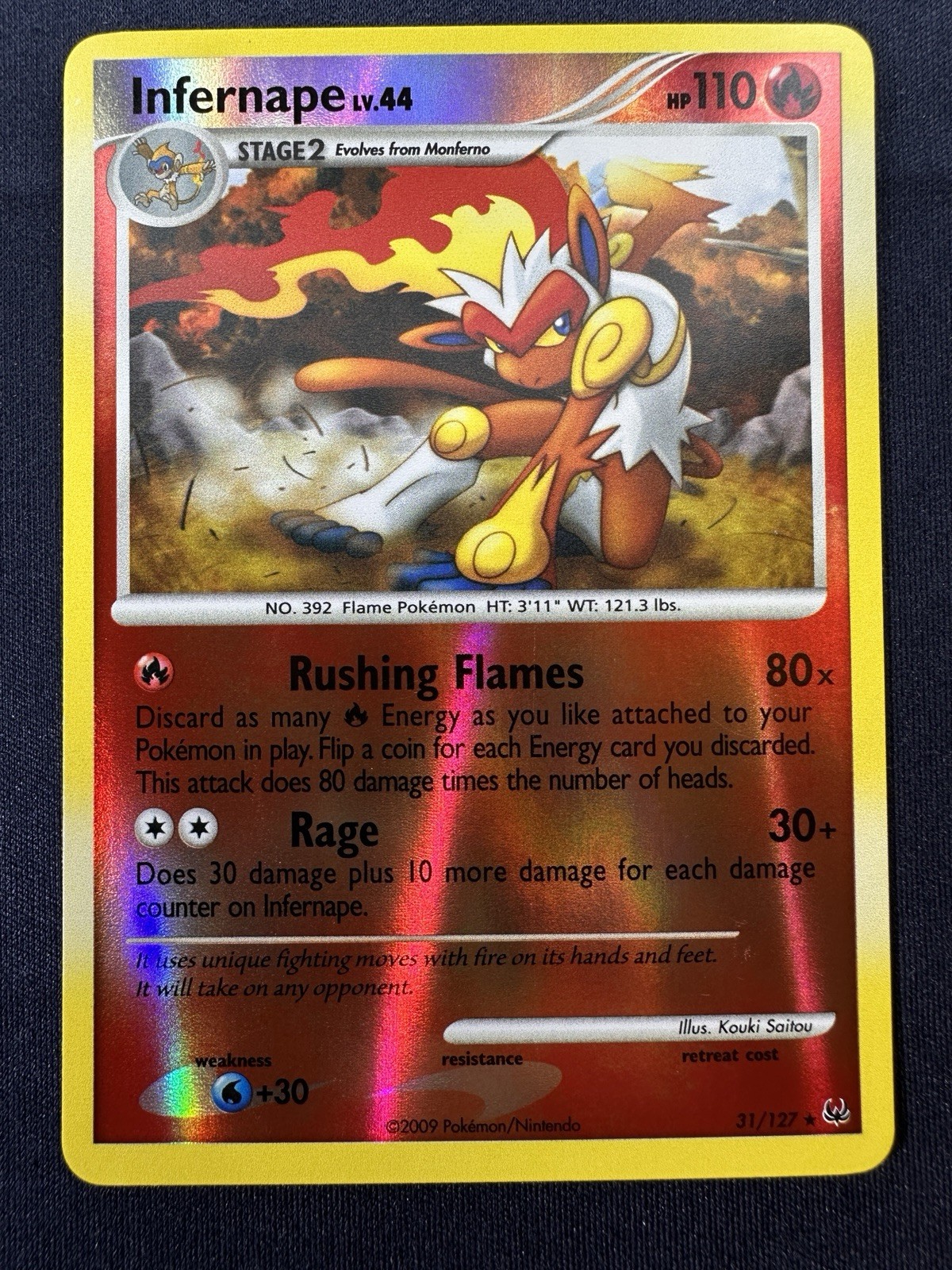 Infernape Platinum Reverse Holo Rare Pokemon TCG 31/127 NM FREE SHIPPING
