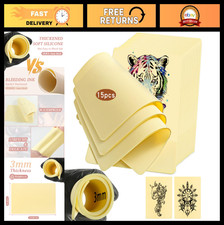 Tattoo Practice Skin 3mm 7.68x11.61" - 15 Pcs Double-Sided Realistic Blank Kit