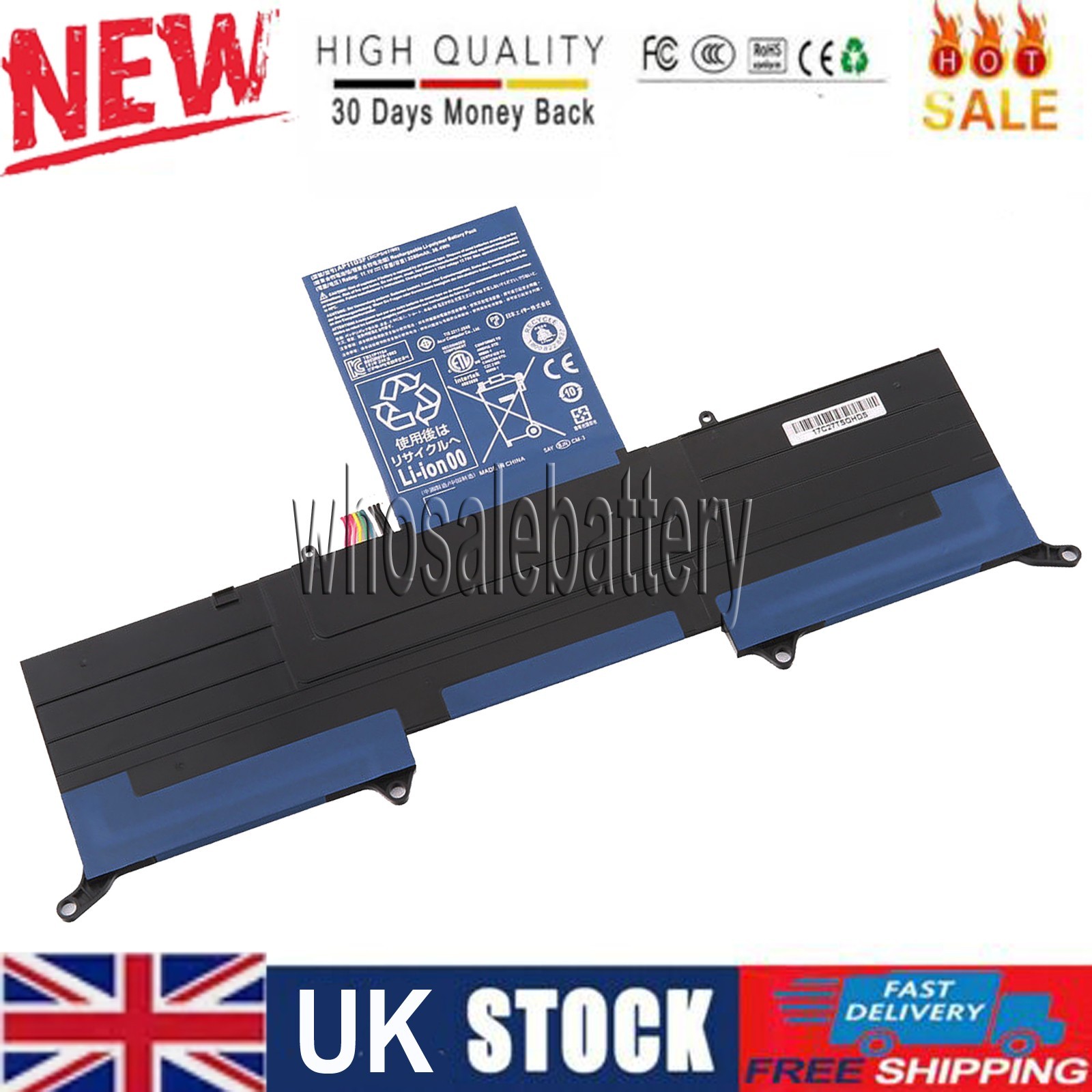 New Battery For Acer Aspire S3-391 S3-951 S3 Ultrabook AP11D3F AP11D4F MS2346 UK
