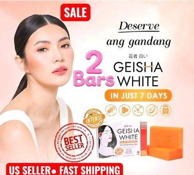 1 Box Geisha white Intense Skin Brightening whitening Soap Scar & Blemish 2 bars