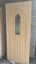 80x32" Oak Westminster Decorative Glazed External Door