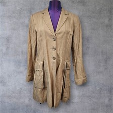 Cabi Treasure Hunter Collector 840 Steampunk Linen Blend Pleated Jacket Medium