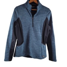 Kerrits 1/4 Zip Pullover Womens Medium Blue Excellent Textured Equestrian Top