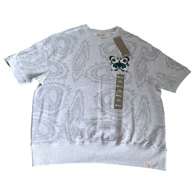 AGTAWH Heavyweight T-Shirt Size L Terry Knit Embroidered Tee Butterfly Peace