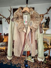 Damen Jacke Aeronautica Militare DE 38-40 It44 Lammfell Echtfell Kragen
