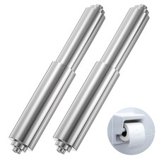 2PCS Toilet Paper Holder Roller, 4.06" to 5.98", Silver