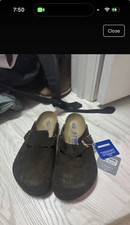 Birkenstock Boston Brown Suede Soft Footbed Men's Clogs Size 40 EU