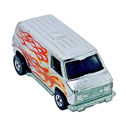 Vintage 1974 Hot Wheels Super Van '70s Van Chrome w/Flames BW Good Condition