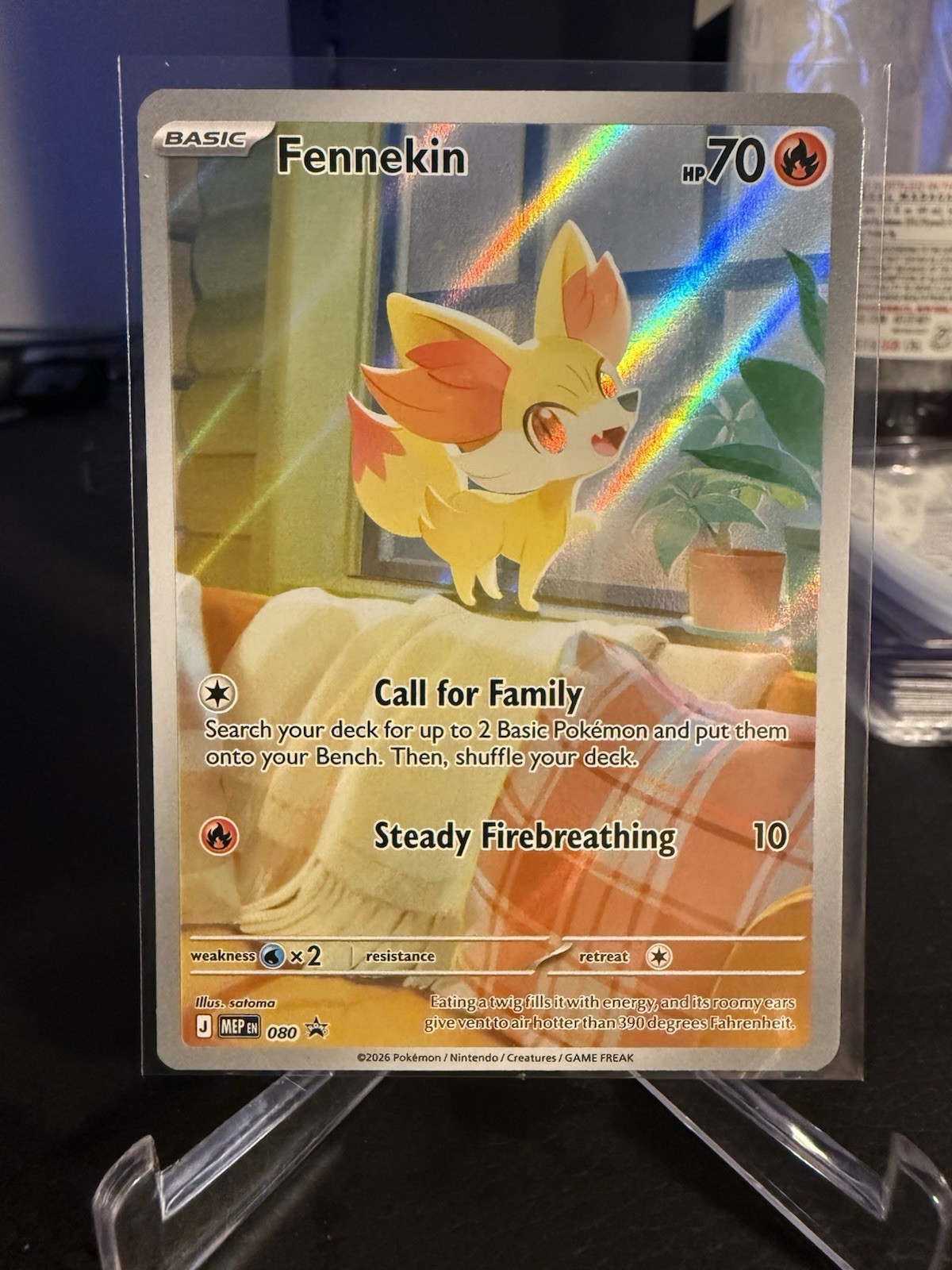 Fennekin 080 Prismatic Evolutions Promo Holo Full Art EN 2026 HP70 Pokemon