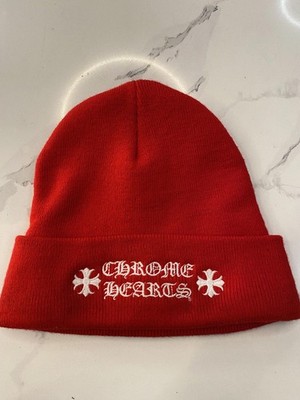 Chrome Hearts Logo Beanie Red