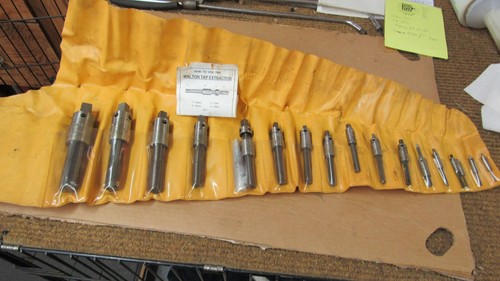 Walton Tap Extractor Set 17 Piece 3MM thru 25MM/1" Most Sizes Never Used