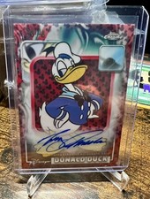 2026 Topps Chrome Disney - SSP Red And Black Mickey Mouse Print Donald Duck Auto