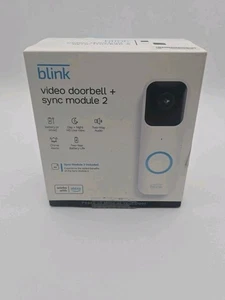 Blink Smart Wifi Video Doorbell Wired/Battery Operated with Sync Module 2 NEW