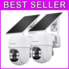 Advanced 2-Pack Wireless Outdoor Cameras - 360° View, AI Detection, Waterproof