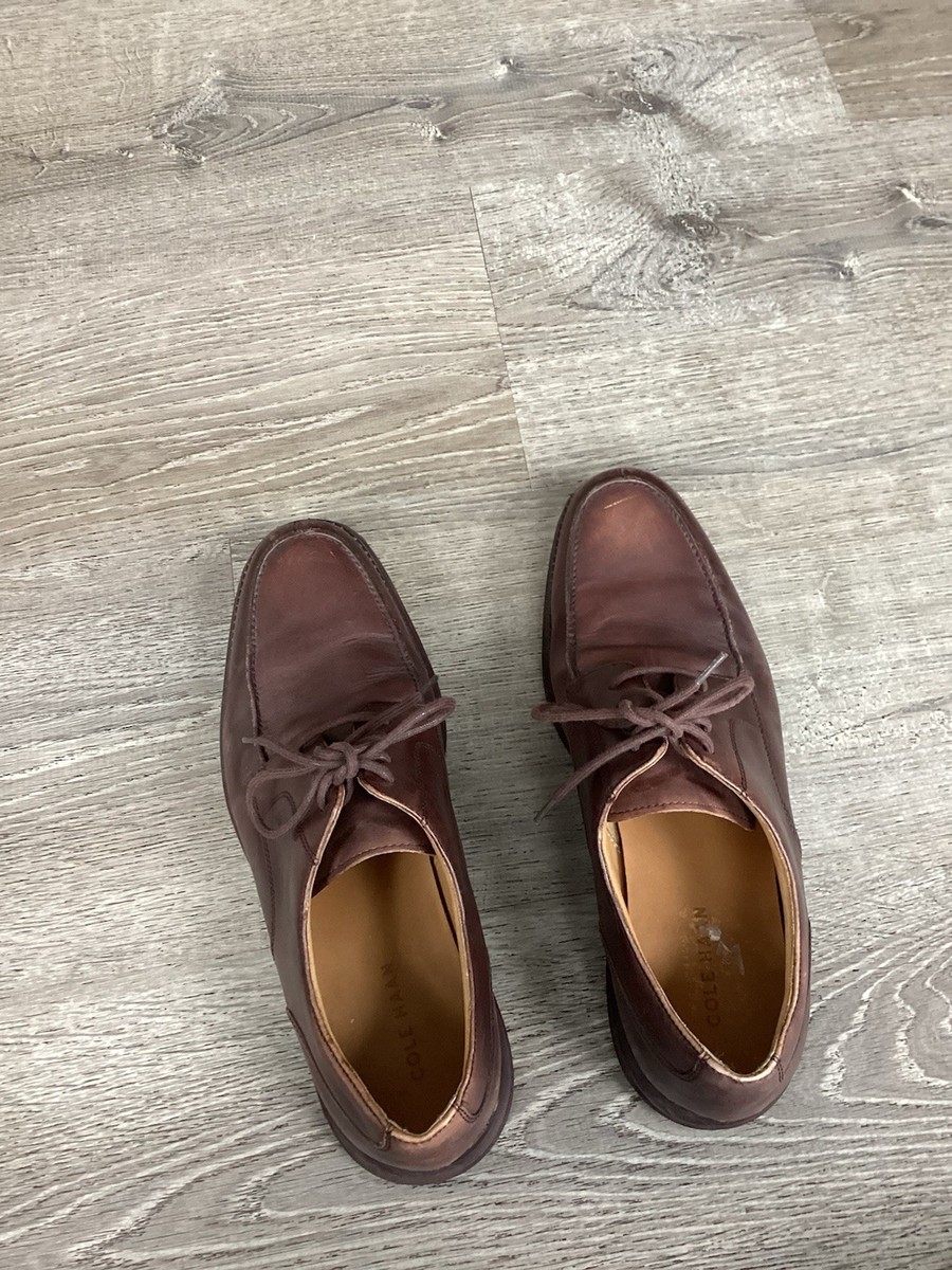 Cole Haan C12601 LunarGrand Brown Apron Moc Wedge Oxfords 