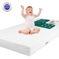 Breathable Crib Mattress Dual Sided Memory Foam Waterproof Removable Washable