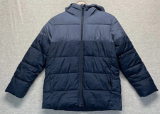 Gap ColdControl Puffer Jacket Unisex Kids XL 12-13 Blue Lined Water Resistant