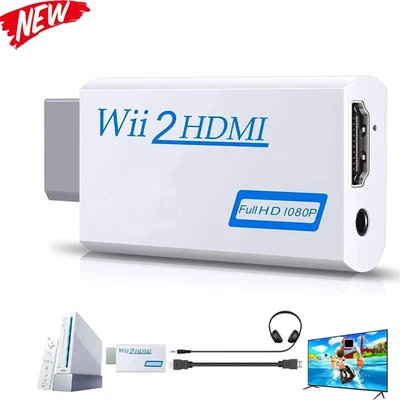LC-PARTS Adapter für Nintendo Wii auf HDMI Adapter für Nintendo Wii Konsole Weiß