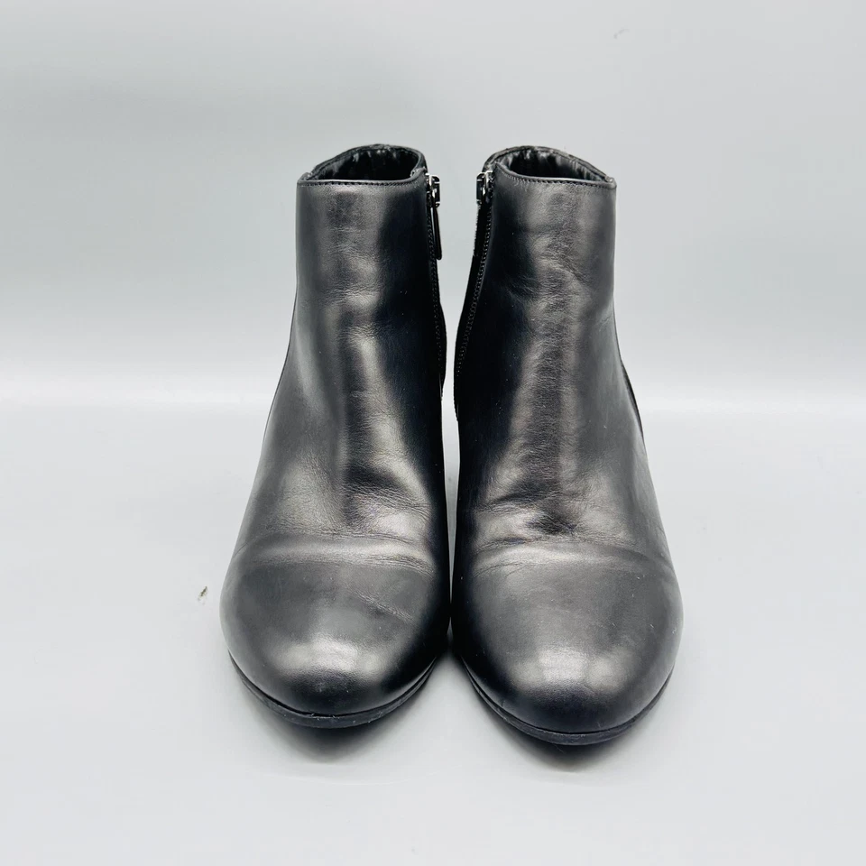 Botas Aquatalia Mujer 9 Cuero Negro Gamuza Cuña Tobillo Cremallera Marvin K Zapatos Foto 3 de 4