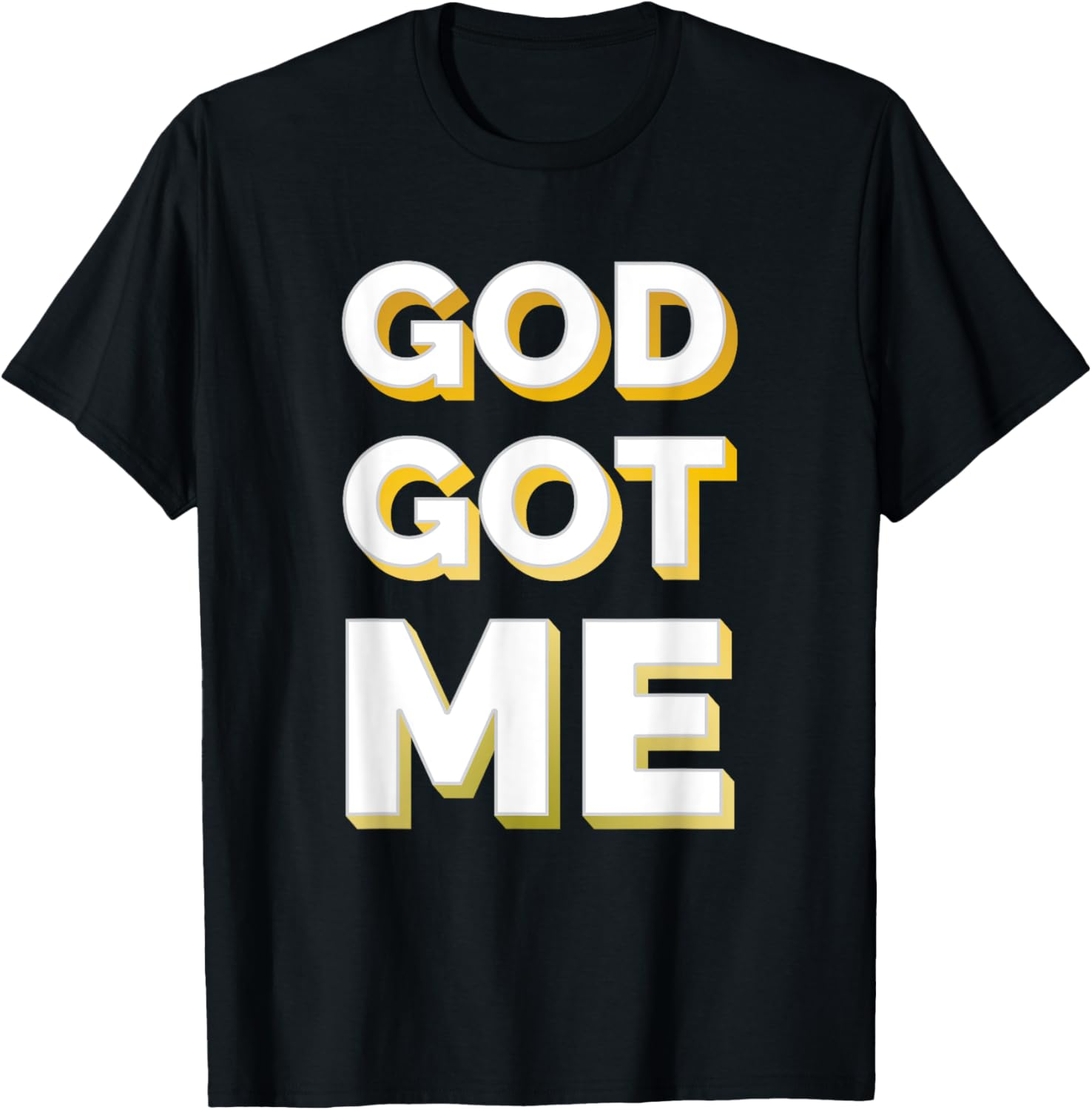 Faith-Inspired Gold Christian T-Shirt - God Got Me Tee