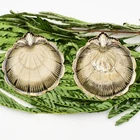 Sterling Silver 925 Designer Lunt Pair Of Shell Nut/Butter Pat Dish