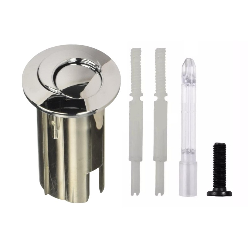 Roca D2D Dual Flush Push Button & Threaded Push Rods Long Body Chrome AH0001700R