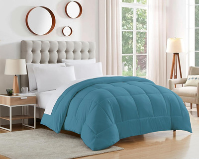 Dorm Room Essentials College Bedding Comforter 1 Piece Full Size Solid Color Duv