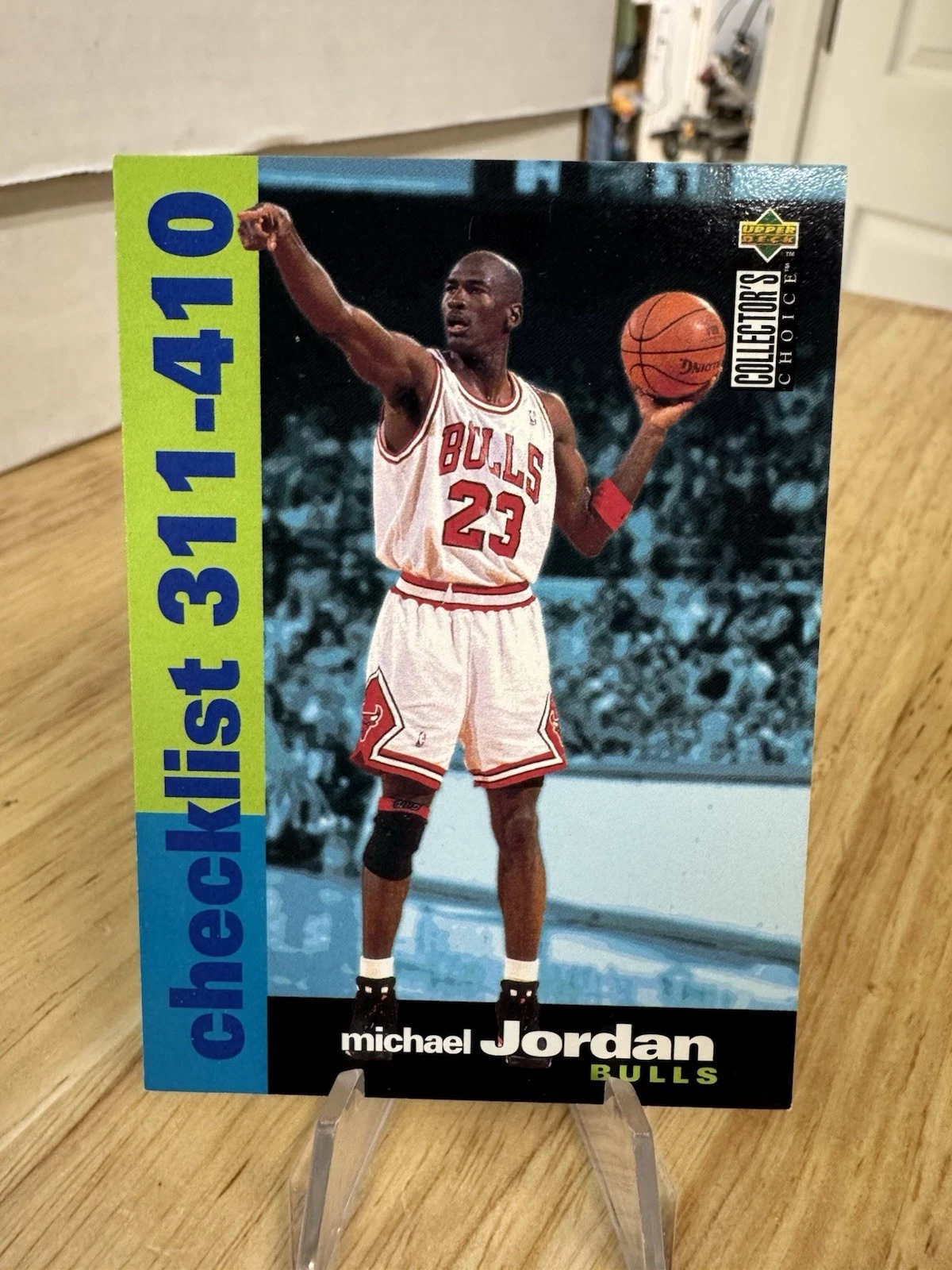 1995-96 Upper Deck Collector's Choice Checklist Michael Jordan #410 HOF