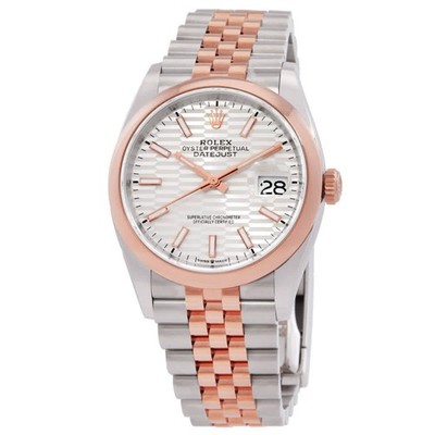 Rolex Datejust 36 Automatic Chronometer Silver Fluted Motif Dial Watch 126201SSJ