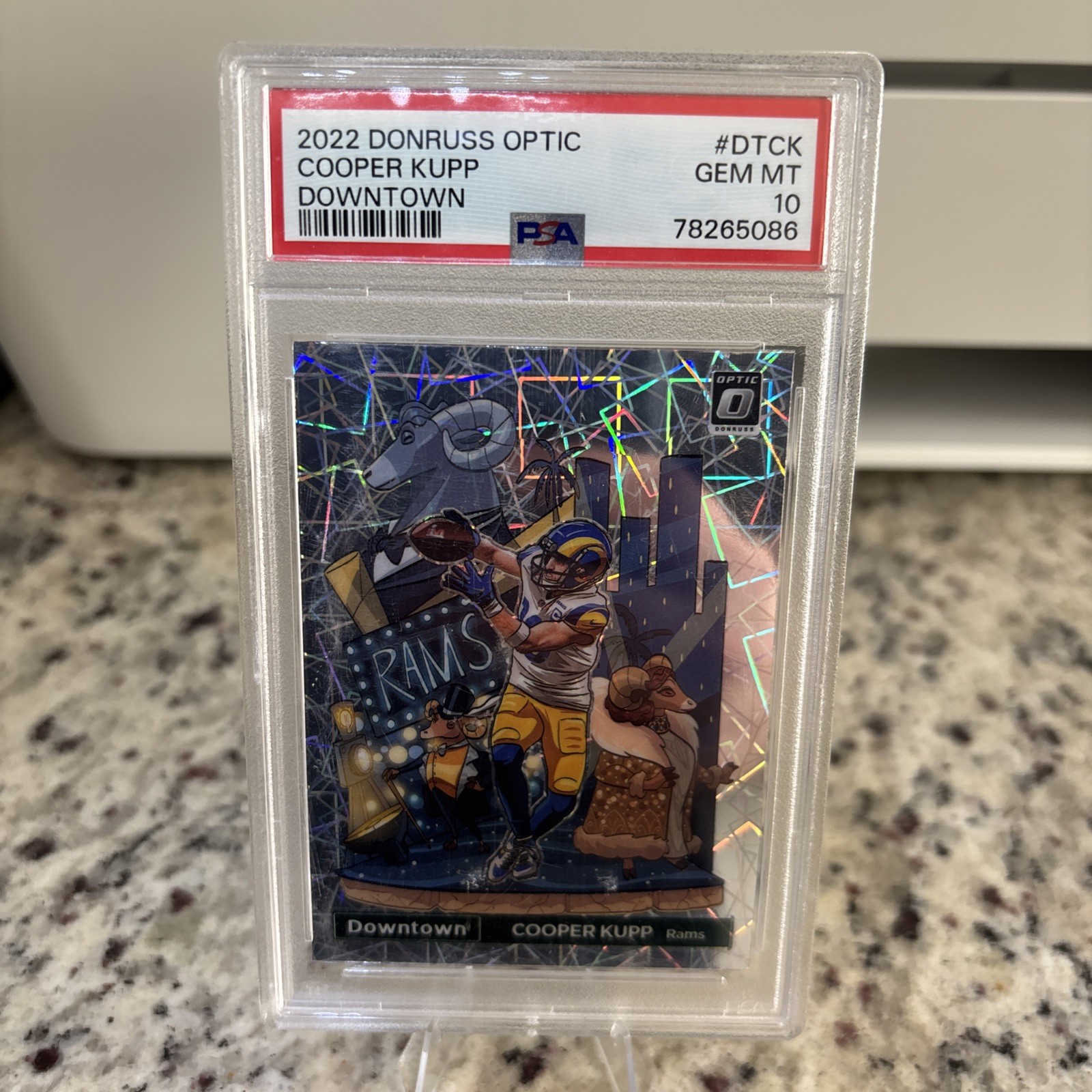 2022 Panini Donruss Optic Downtown Cooper Kupp #DT-CK PSA 10 GEM MINT
