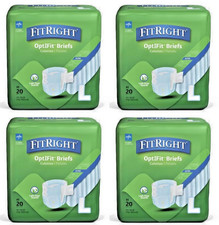 80x Medline FitRight OptiFit Briefs Adult Large 44" to 56" Ultra Absorbency NEW