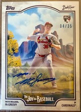 !!! 2025 Topps Bob Ross the Joy of Baseball Michael McGreevy Titanium Auto 4/35!