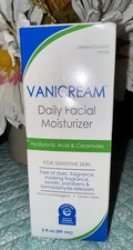 Vanicream Daily Facial Moisturizer, 3 oz, Hyaluronic Acid - 1 Pack