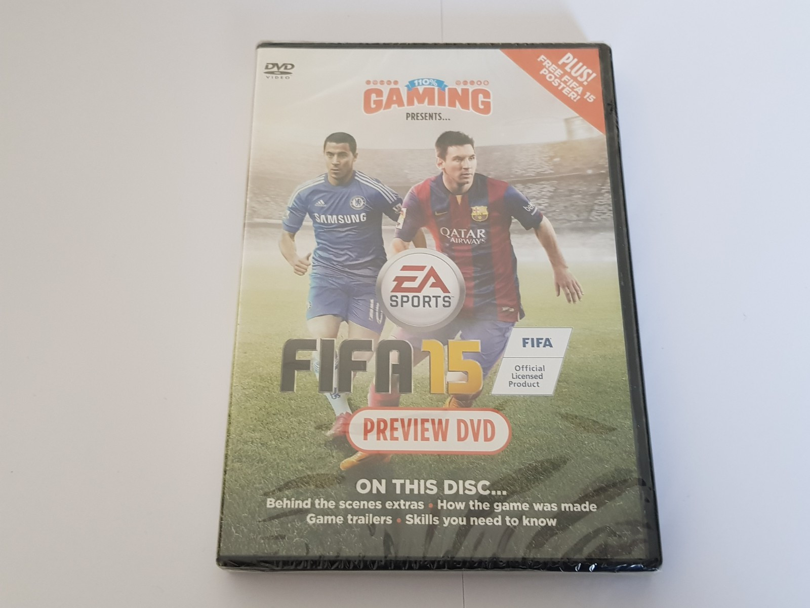 FIFA 15 Preview DVD By 110% Gaming Football Soccer + FIFA 15 Poster NEW SEALED