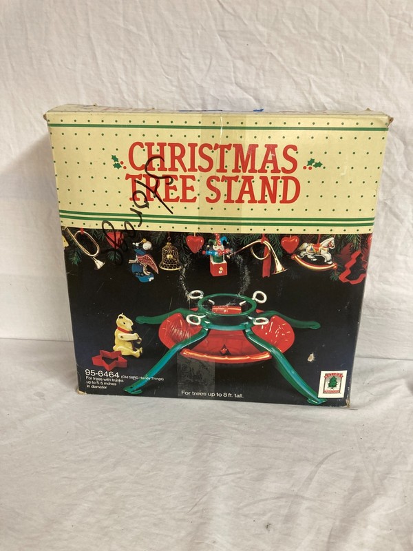 1970's vintage metal live Christmas tree stand
