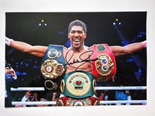 ANTHONY JOSHUA SIGNED photo 12x8 original AUTOGRAPH RACC COA Boxing Champion