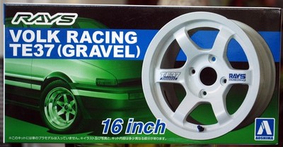 Aoshima 052501 Felgen Volk Racing TE 37 16 Zoll Gravel inkl. Reifen 1:24 # 11